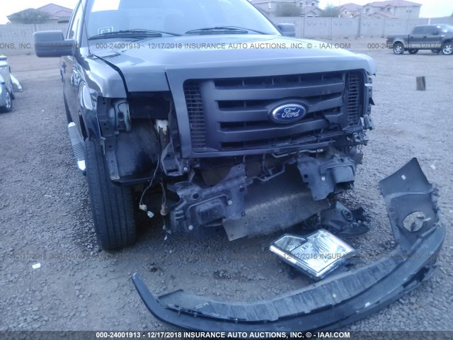 1FTEX1CW9AKA22852 - 2010 FORD F150 SUPER CAB BLACK photo 6