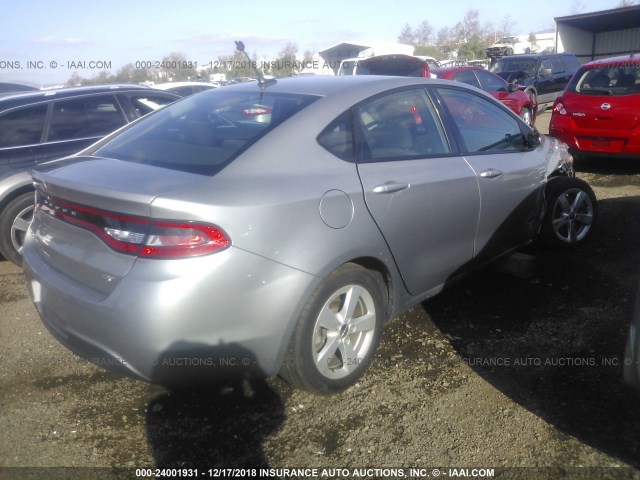 1C3CDFBB0FD140669 - 2015 DODGE DART SXT GRAY photo 4