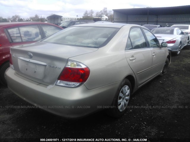 4T1BE32K45U605712 - 2005 TOYOTA CAMRY LE/XLE/SE GOLD photo 4