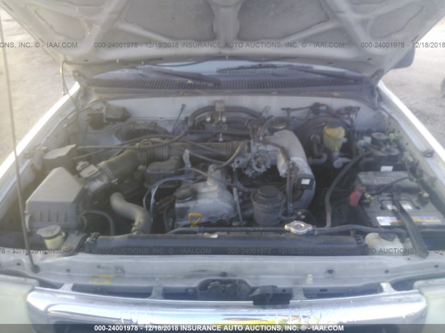 4TASM92N7YZ614802 - 2000 TOYOTA TACOMA XTRACAB PRERUNNER ვერცხლისფერი ფოტო 10