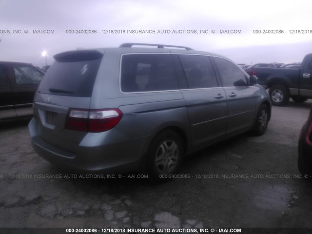 5FNRL38696B039396 - 2006 HONDA ODYSSEY EXL BLUE photo 4