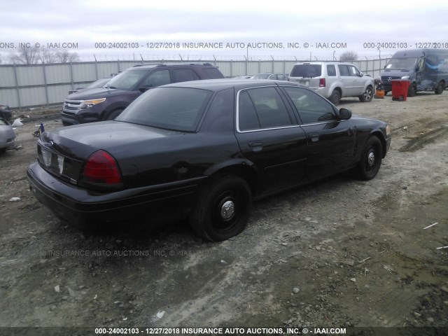 2FAFP71V08X122921 - 2008 FORD CROWN VICTORIA POLICE INTERCEPTOR BLACK photo 4