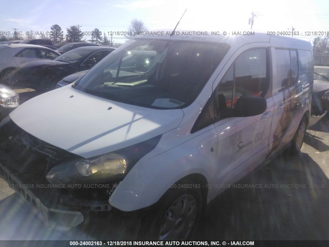 NM0GE9F71E1167734 - 2014 FORD TRANSIT CONNECT XLT WHITE photo 2