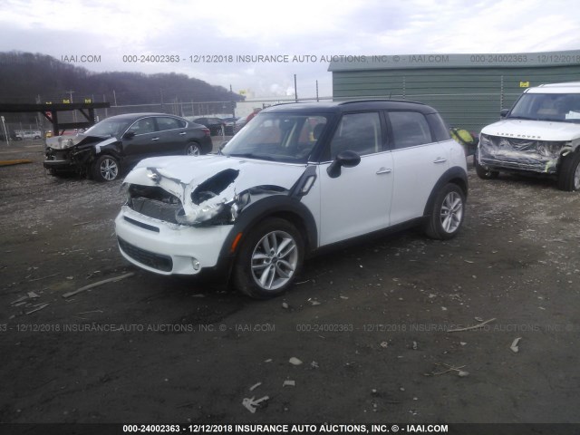 WMWZC3C58EWP29193 - 2014 MINI COOPER S COUNTRYMAN WHITE photo 2