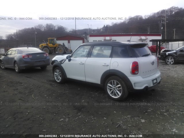 WMWZC3C58EWP29193 - 2014 MINI COOPER S COUNTRYMAN WHITE photo 3