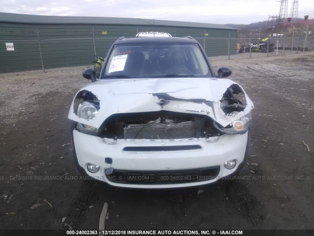 WMWZC3C58EWP29193 - 2014 MINI COOPER S COUNTRYMAN WHITE photo 6