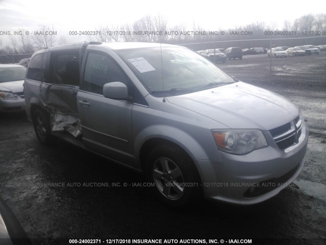 2D4RN5DG2BR678838 - 2011 DODGE GRAND CARAVAN CREW SILVER photo 1