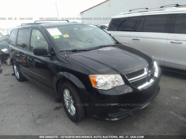 2C4RDGCG7ER155607 - 2014 DODGE GRAND CARAVAN SXT GRAY photo 1