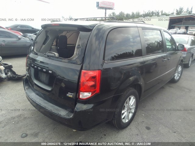 2C4RDGCG7ER155607 - 2014 DODGE GRAND CARAVAN SXT GRAY photo 4