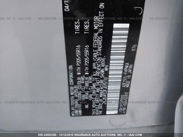 JTLZE4FE3FJ075110 - 2015 TOYOTA SCION XB Күміс фото 9