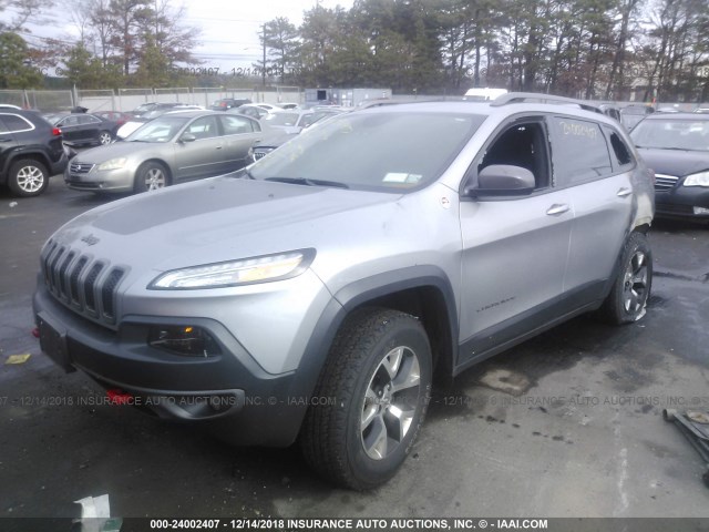 1C4PJMBS5GW169357 - 2016 JEEP CHEROKEE TRAILHAWK 银色 照片 2