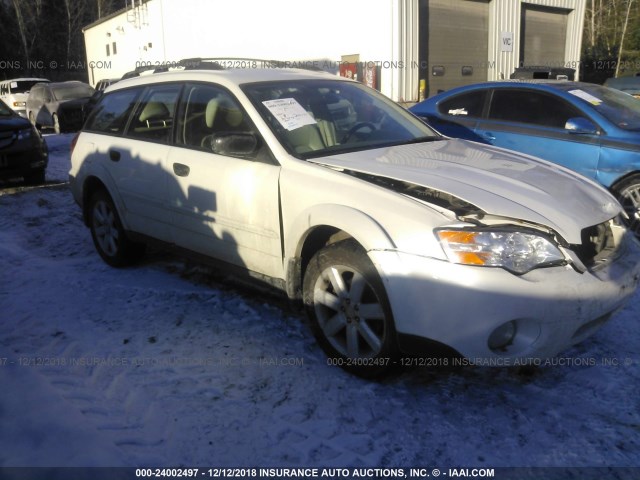 4S4BP61CX77311271 - 2007 SUBARU LEGACY OUTBACK 2.5I WHITE photo 1