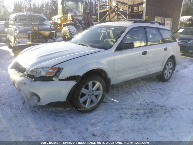 4S4BP61CX77311271 - 2007 SUBARU LEGACY OUTBACK 2.5I WHITE photo 2