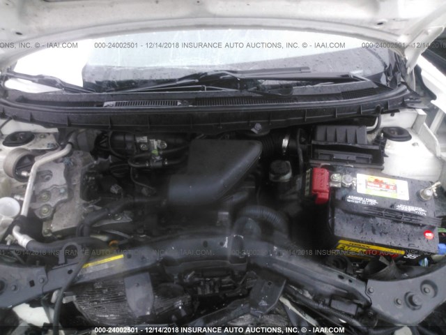 JN8AS5MT6CW264619 - 2012 NISSAN ROGUE S/SV WHITE photo 10