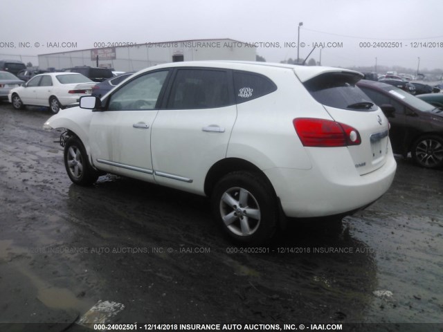 JN8AS5MT6CW264619 - 2012 NISSAN ROGUE S/SV WHITE photo 3