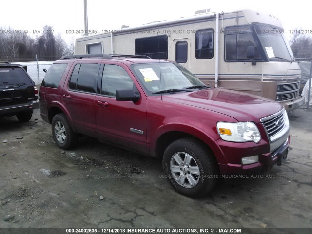 1FMEU73E07UB77947 - 2007 FORD EXPLORER XLT RED photo 1