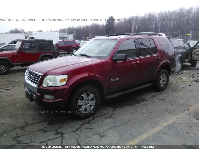 1FMEU73E07UB77947 - 2007 FORD EXPLORER XLT RED photo 2