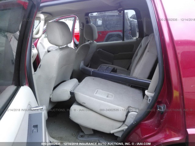 1FMEU73E07UB77947 - 2007 FORD EXPLORER XLT RED photo 8