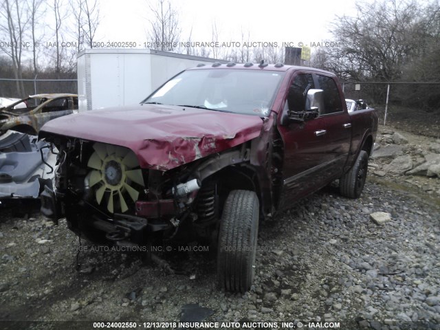 3C6UR5FL3EG276804 - 2014 RAM 2500 LARAMIE RED photo 2