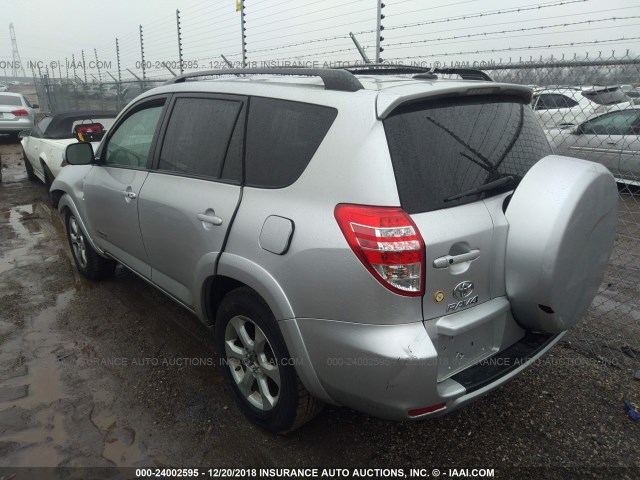 2T3DK4DV5BW039254 - 2011 TOYOTA RAV4 LIMITED SILVER photo 3