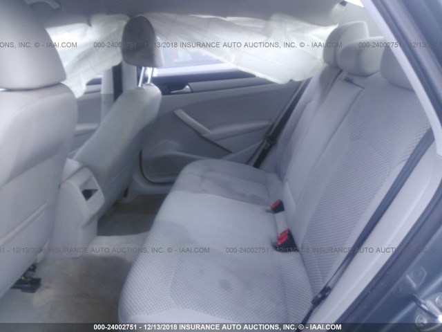 1VWAH7A31DC075189 - 2013 VOLKSWAGEN PASSAT S GRAY photo 8