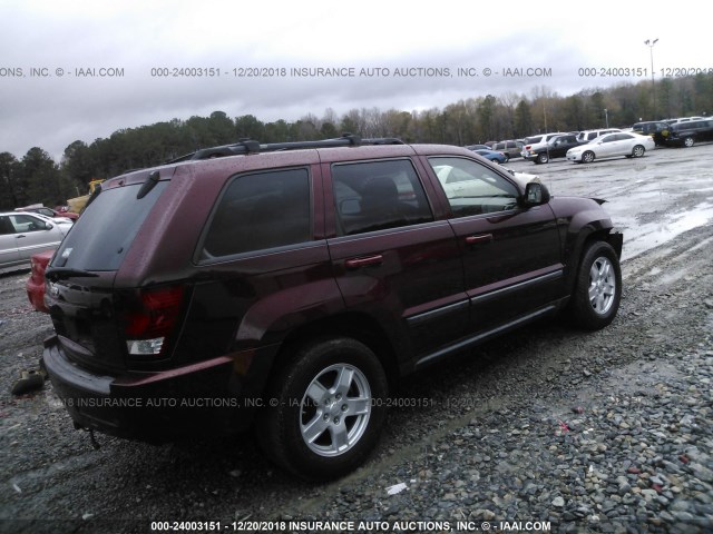 1J8GS48KX7C518995 - 2007 JEEP GRAND CHEROKEE LAREDO/COLUMBIA/FREEDOM 勃艮第红 照片 4