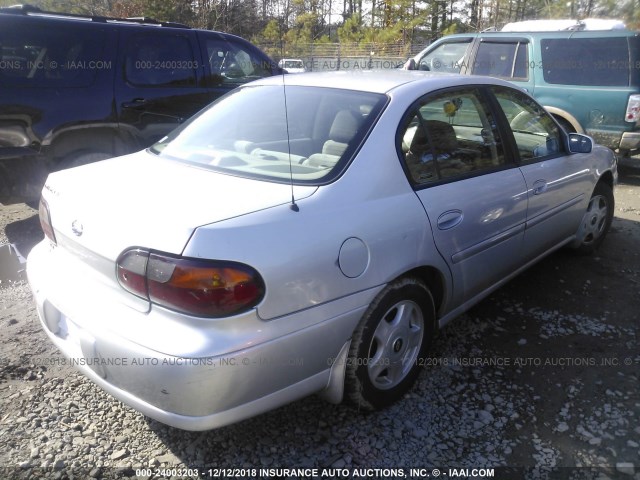 1G1NE52J716219569 - 2001 CHEVROLET MALIBU LS 银色 照片 4