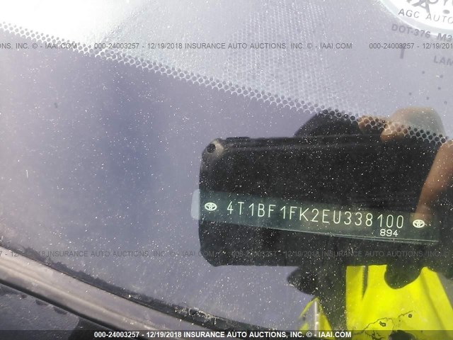 4T1BF1FK2EU338100 - 2014 TOYOTA CAMRY L/SE/LE/XLE 黑色 照片 9