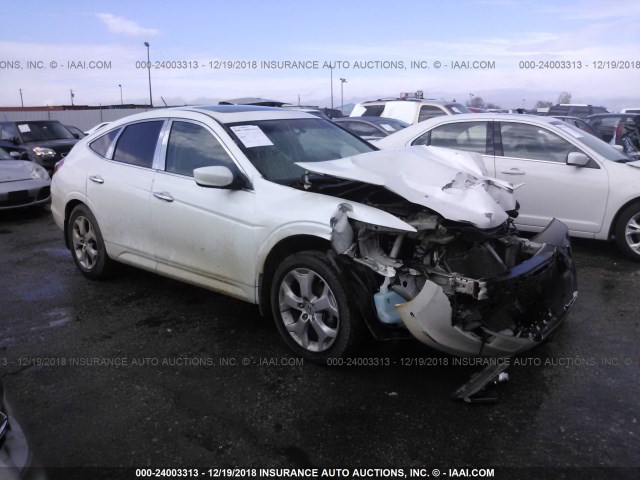 5J6TF1H5XAL005122 - 2010 HONDA ACCORD CROSSTOUR EXL WHITE photo 1