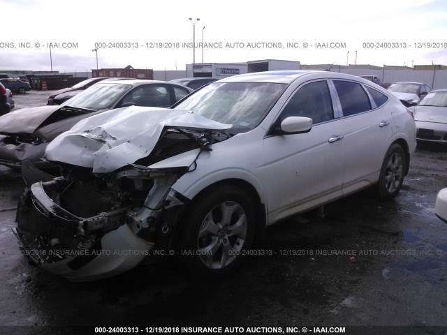 5J6TF1H5XAL005122 - 2010 HONDA ACCORD CROSSTOUR EXL WHITE photo 2