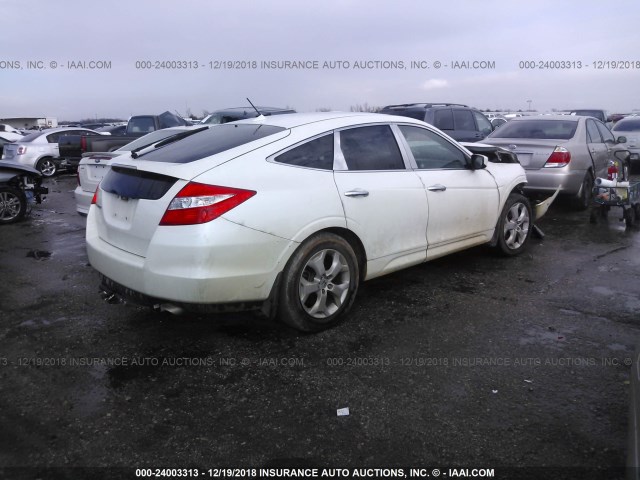 5J6TF1H5XAL005122 - 2010 HONDA ACCORD CROSSTOUR EXL WHITE photo 4