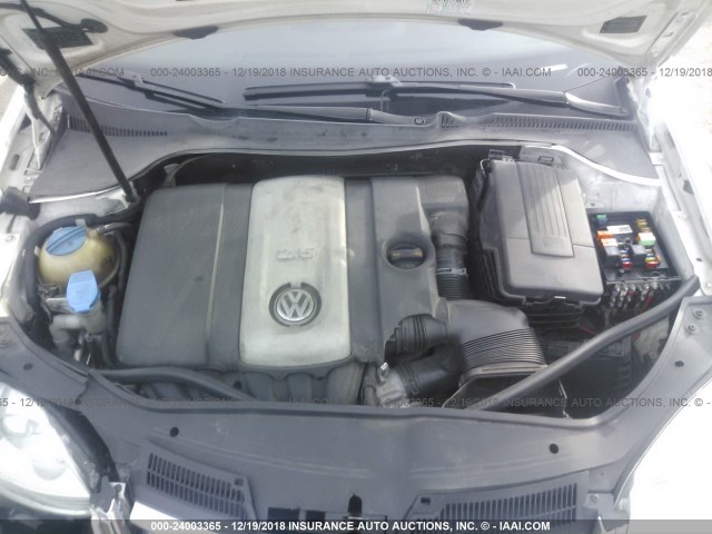 3VWRM71K49M081788 - 2009 VOLKSWAGEN JETTA SE/SEL WHITE photo 10