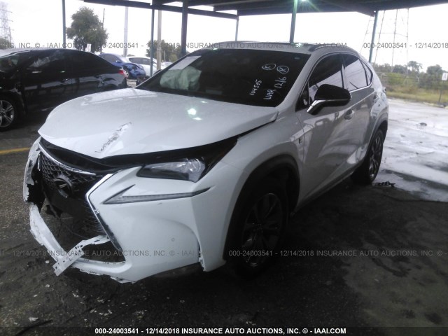 JTJBARBZ5H2104535 - 2017 LEXUS NX 200T/BASE/F SPORT WHITE photo 2