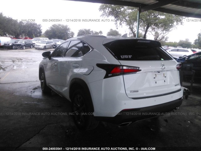 JTJBARBZ5H2104535 - 2017 LEXUS NX 200T/BASE/F SPORT WHITE photo 3