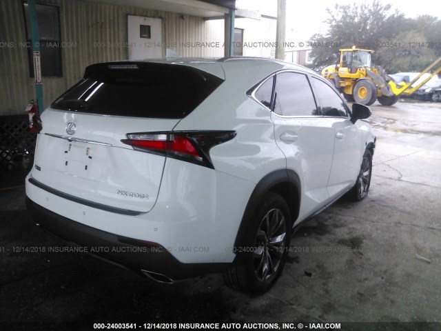 JTJBARBZ5H2104535 - 2017 LEXUS NX 200T/BASE/F SPORT WHITE photo 4