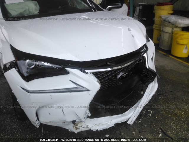 JTJBARBZ5H2104535 - 2017 LEXUS NX 200T/BASE/F SPORT WHITE photo 6