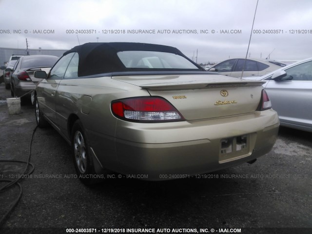 2T1FG22PXYC419311 - 2000 TOYOTA CAMRY SOLARA SE GOLD photo 3