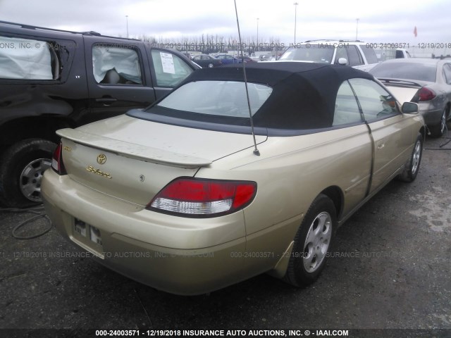 2T1FG22PXYC419311 - 2000 TOYOTA CAMRY SOLARA SE GOLD photo 4