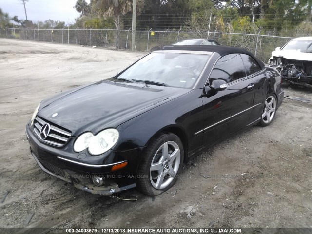 WDBTK72G67T084777 - 2007 MERCEDES-BENZ CLK 550 BLACK photo 2