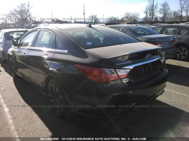 5NPEC4AC2CH422131 - 2012 HYUNDAI SONATA SE/LIMITED BLACK photo 3