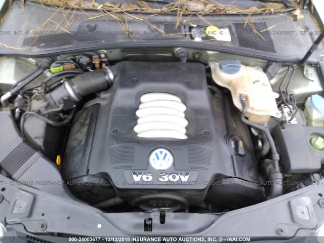 WVWRH63B24P096226 - 2004 VOLKSWAGEN PASSAT GLX 绿色 照片 10