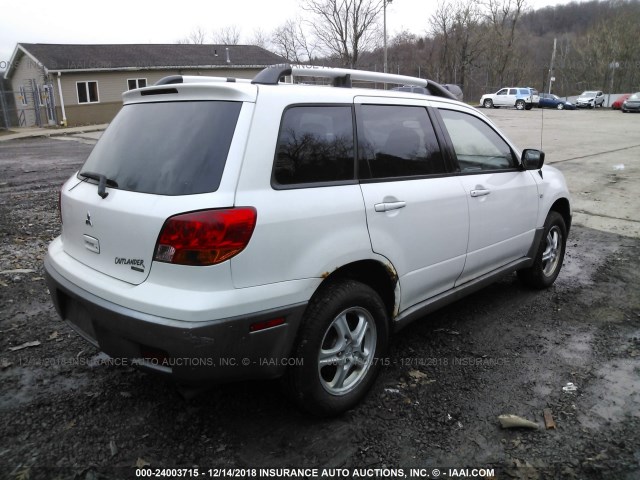 JA4LZ31G53U054109 - 2003 MITSUBISHI OUTLANDER LS WHITE photo 4