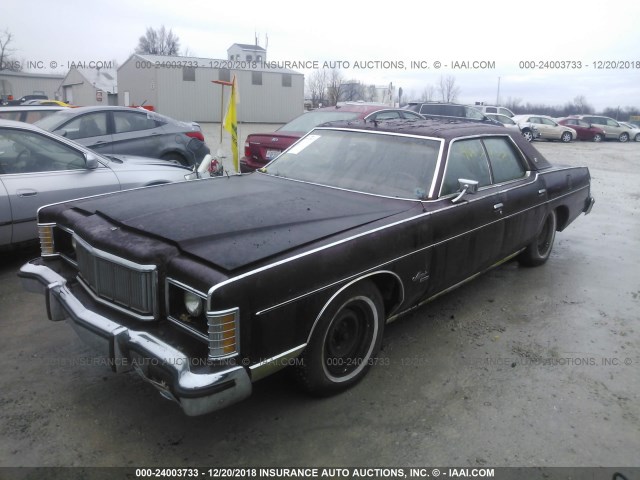 5Z62A528796 - 1975 MERCURY MARQUIS MAROON photo 2