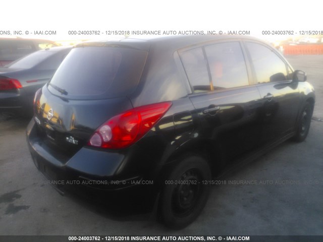 3N1BC13E27L374090 - 2007 NISSAN VERSA S/SL BLACK photo 4