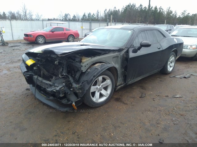 2C3CDYAG3DH719227 - 2013 DODGE CHALLENGER SXT BLACK photo 2