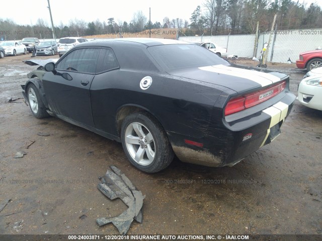 2C3CDYAG3DH719227 - 2013 DODGE CHALLENGER SXT BLACK photo 3