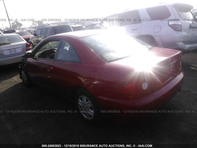 1HGEM21144L018049 - 2004 HONDA CIVIC DX VP RED photo 3