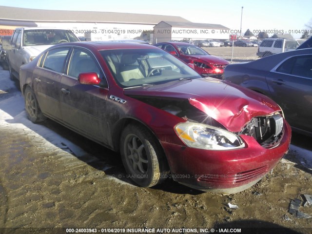 1G4HD57287U180788 - 2007 BUICK LUCERNE CXL RED photo 1