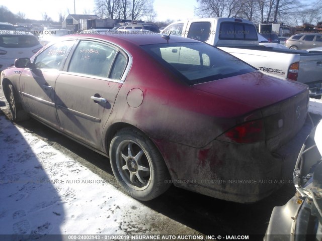 1G4HD57287U180788 - 2007 BUICK LUCERNE CXL RED photo 3