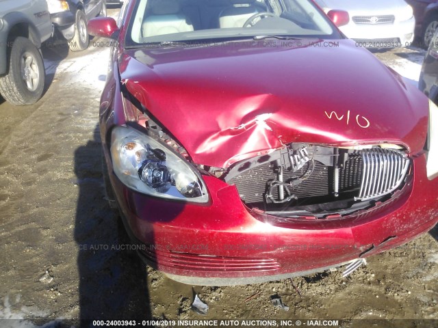 1G4HD57287U180788 - 2007 BUICK LUCERNE CXL RED photo 6